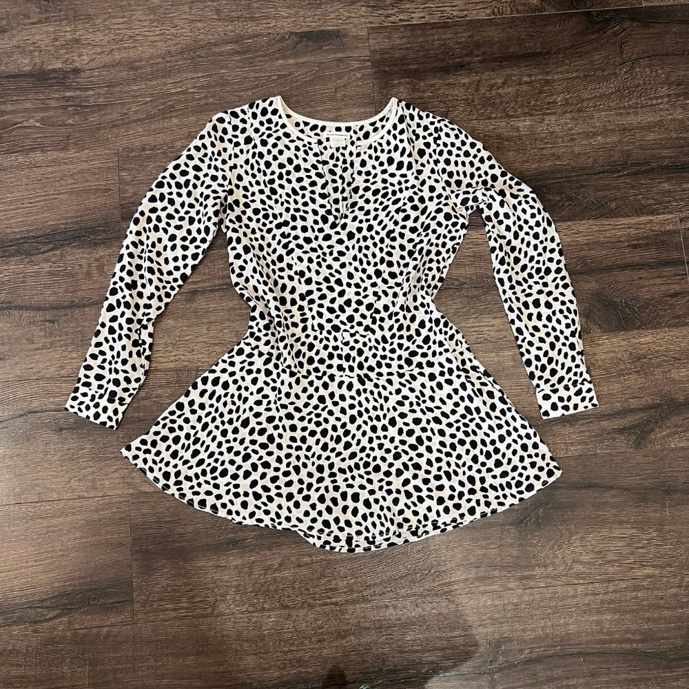 Club Monaco Dotted Mini Long Sleeve Dress